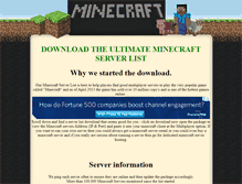 Tablet Screenshot of minecraftserversx.com